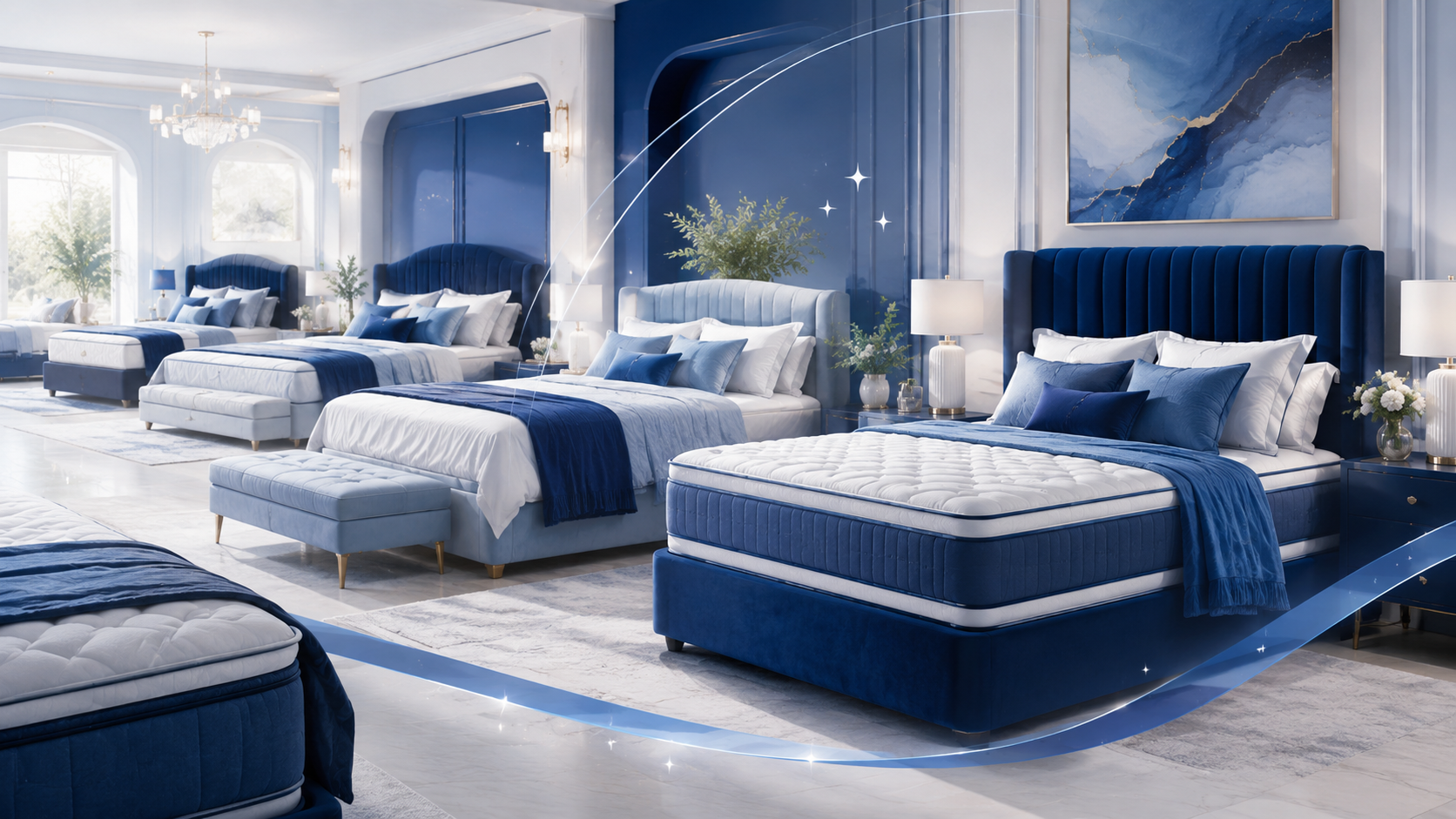 Luxury bed showroom